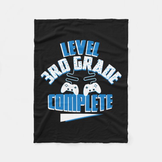 Laatste dag van schoolniveau 3e klas Complete Game Fleece Deken (Voorkant)