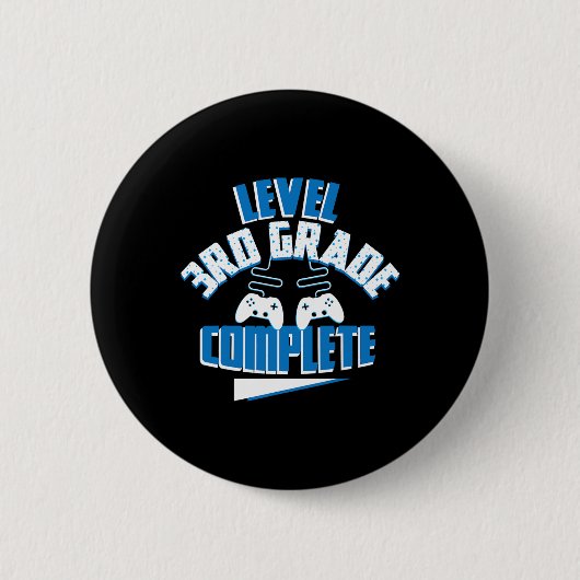 Laatste dag van schoolniveau 3e klas Complete Game Ronde Button 5,7 Cm (Voorkant)