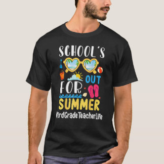 Laatste dag van schoolonderwijs in de derde klas v t-shirt