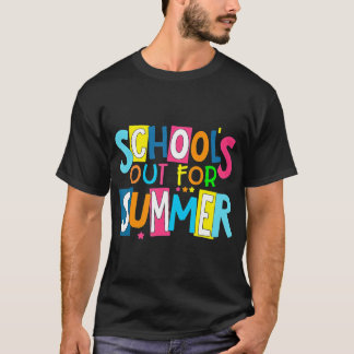 Laatste dag van schoolonderwijs uit voor zomeronde t-shirt