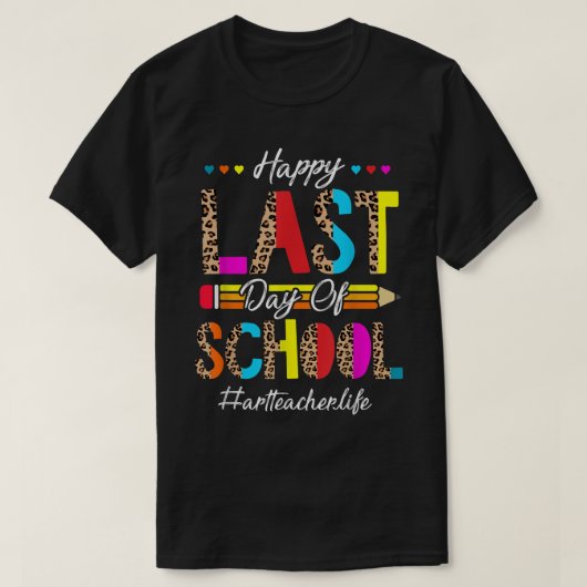 Laatste dag van schoolonderwijs voor zomerkunst t-shirt (Design voorkant)