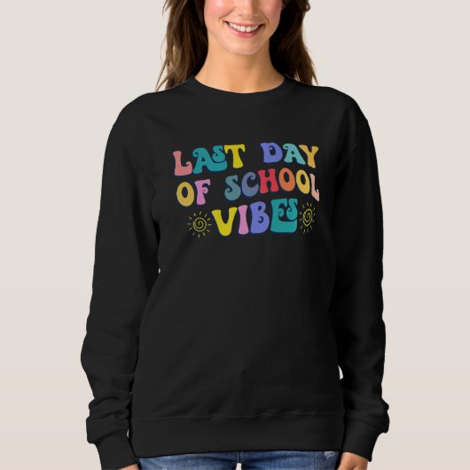 Laatste dag van schoolvibes Retro leraar Gra Trui (Voorkant)