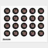 Laatste dag van schoolvibes ronde sticker (Vel)