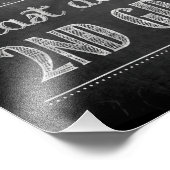 Laatste dag van tweede klassebord foto afdruk (Hoek)