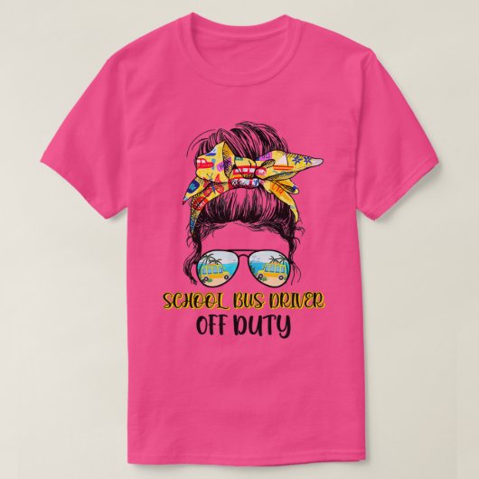 Laatste dag waarop schoolbuschauffeur buiten diens t-shirt (Design voorkant)