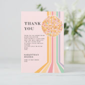 Laatste Dance Retro Graduation Party Bedankkaart (Staand voorkant)