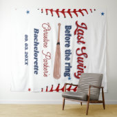 Laatste dans voor de ring Honkbal Bachelorette Wandkleed (In Situ (horizontaal))