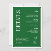 Laatste Dink Pickleball Bach Weekend Kaart (Achterkant)