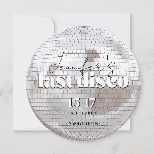 Laatste Disco 70s Bachelorette Weekend Route Kaart (Voorkant)