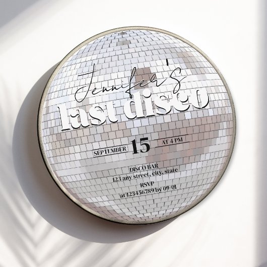 Laatste Disco 70s Dance Bachelorette Party Kaart