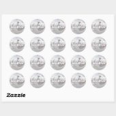 Laatste Disco 70s Dans Bruidsfeestje Ronde Sticker (Vel)