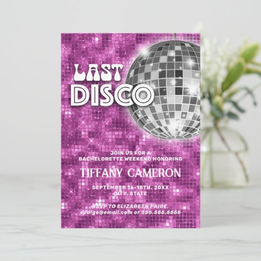 Laatste Disco 70s Retro Afscheid Weekend voor de B Kaart (Staand voorkant)