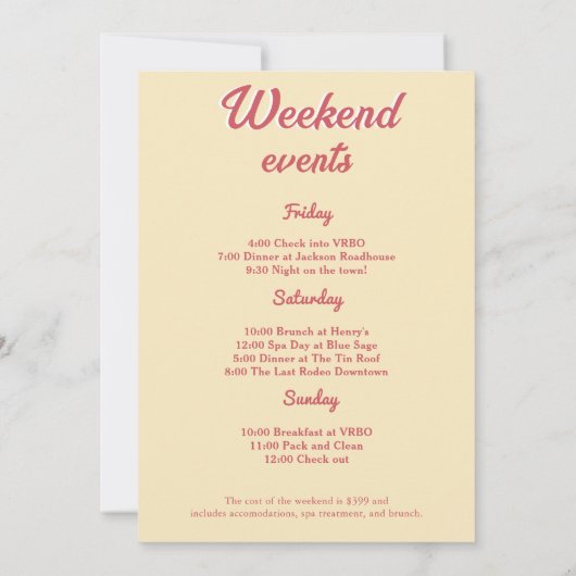 Laatste Disco 70's Retro Bachelorette weekend Kaart (Achterkant)