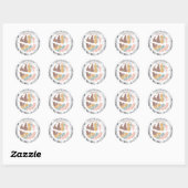 Laatste Disco 70s Retro Groovy Meidenavond Ronde Sticker (Vel)