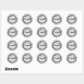 Laatste Disco 70s Retro Groovy Meidenavondfeest Ronde Sticker (Vel)
