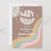 Laatste Disco 70s Retro Groovy vrijgezellenfeest Kaart (Voorkant)