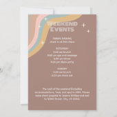 Laatste Disco 70s Retro Groovy vrijgezellenweekend Kaart (Achterkant)