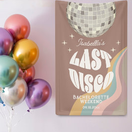 Laatste Disco 70s Retro Groovy vrijgezellenweekend Spandoek