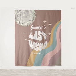 Laatste Disco 70s Retro Groovy vrijgezellenweekend Wandkleed