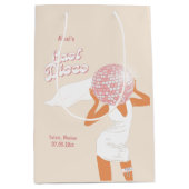 Laatste Disco Bachelorette Beige Medium Cadeauzakje (Voorkant)