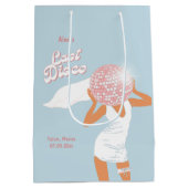 Laatste Disco Bachelorette Blauw Medium Cadeauzakje (Achterkant)