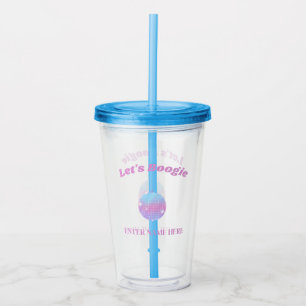 Laatste Disco Bachelorette-feest Custom Naam Tumbl Acryl Drinkbeker