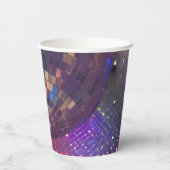 Laatste Disco Bachelorette Feest Paarse Spiegelbal Papieren Bekers (Achterkant)