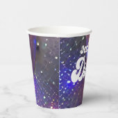 Laatste Disco Bachelorette Feest Paarse Spiegelbal Papieren Bekers (Rechts)