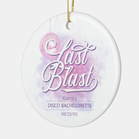 Laatste Disco Bachelorette ID928 Keramisch Ornament (Links)