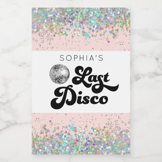 Laatste Disco Bachelorette Mini Wine Labels Wijn Etiket (Enkel label)