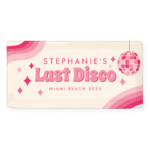 Laatste Disco Bachelorette Party Custom Banner