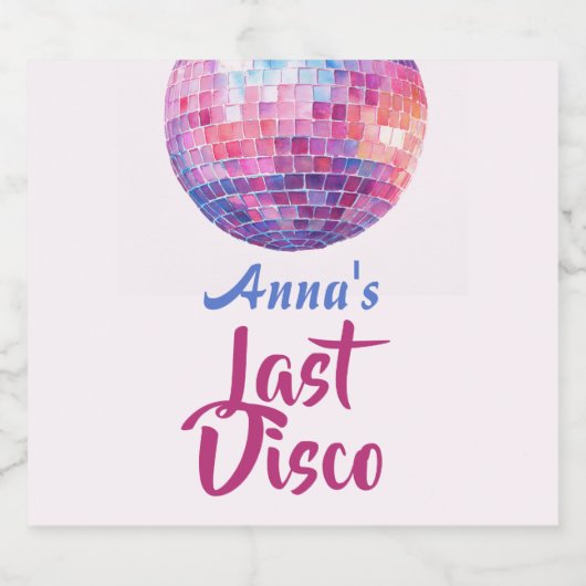 Laatste Disco Bachelorette Party Liquor Labels Likeurfles Etiket (Enkel label)