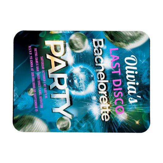 Laatste Disco Bachelorette Party Magneet (Horizontaal)