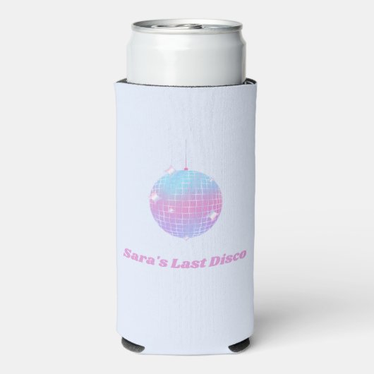 Laatste Disco Bachelorette Party Seltzer Koelbox Seltzer Blikjeskoeler (Seltzer Achterkant)