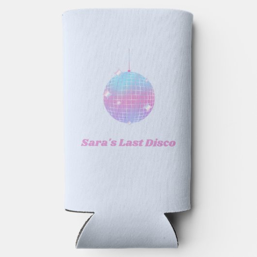 Laatste Disco Bachelorette Party Seltzer Koelbox Seltzer Blikjeskoeler (Achterkant)