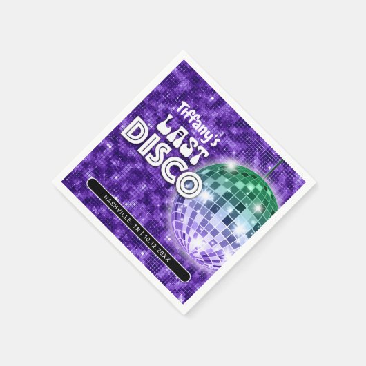 Laatste Disco Bachelorette Party Servet (Hoek)