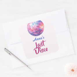 Laatste Disco Bachelorette Party Sticker