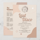 Laatste Disco Bachelorette Retro 70 Weekend Route Kaart (Voorkant / Achterkant)