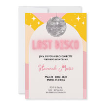 Laatste Disco Bachelorette Uitnodiging