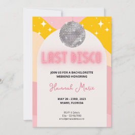 Laatste Disco Bachelorette Uitnodiging