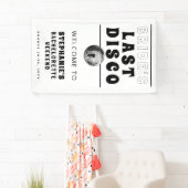 Laatste Disco Bachelorette Weekend zwart-wit Spandoek (Insitu)