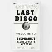 Laatste Disco Bachelorette Weekend zwart-wit Spandoek (Verticaal)