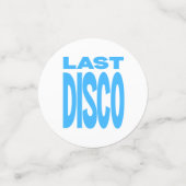 Laatste Disco Blauwe Bachelorette Feest Bruiloft Confetti (Kleine voorkant)