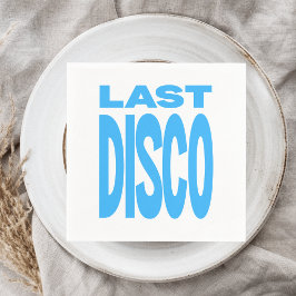 Laatste Disco Blauwe Meidenavakantie Bruiloft Servet