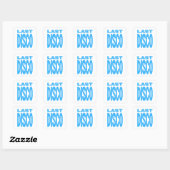 Laatste Disco Blauwe Meidenavond Bruiloft Vierkante Sticker (Vel)