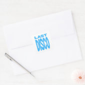 Laatste Disco Blauwe Meidenavond Bruiloft Vierkante Sticker (Envelop)