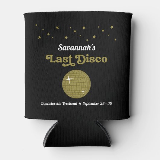 Laatste Disco Bride Bachelorette Party Groovy Retr Blikjeskoeler (Voorkant)