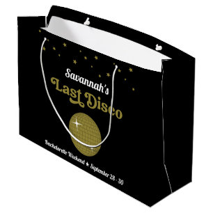 Laatste Disco Bride Bachelorette Party Groovy Retr Groot Cadeauzakje