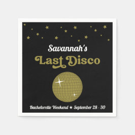 Laatste Disco Bruid Meisjes Uitstap Groovy Retro Servet