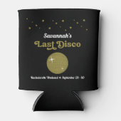 Laatste Disco Bruid Meisjes Uitstapje Groovy Retro Blikjeskoeler (Voorkant)